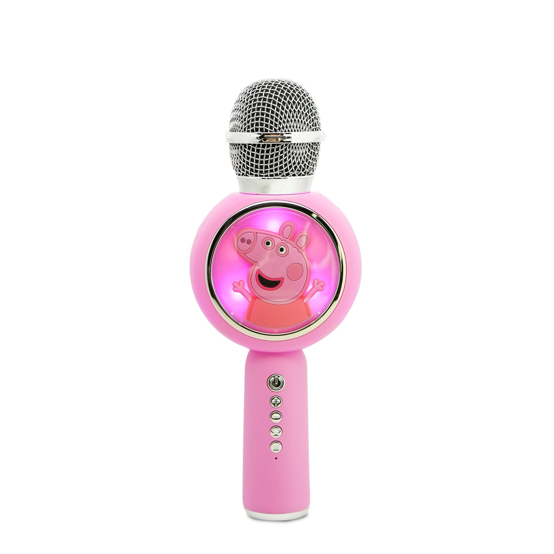 OTL Technologies Karaoke-Mikrofon mit kabellosem Lautsprecher Peppa Pig mit LED-Licht, POPSING Farbe