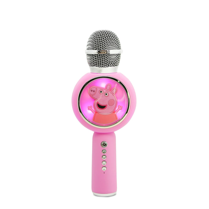 OTL Technologies Karaoke-Mikrofon mit kabellosem Lautsprecher Peppa Pig mit LED-Licht, POPSING Farbe