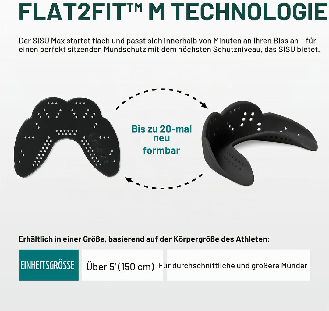 SISU Erwachsene Nextgen Max Zahnschutz Einheitsgrösse Schwarz (Charcoal Black), Einheitsgrösse Schwa