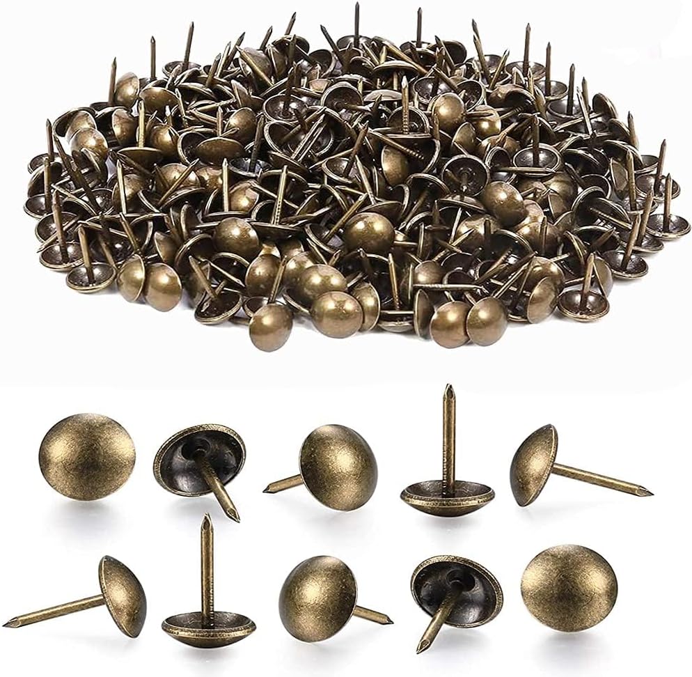 1000 Stück Polsternägel, BetterJonny Vintage Möbel Nägel Bronze Thumb Tacks Polster Reisszwecken Rei