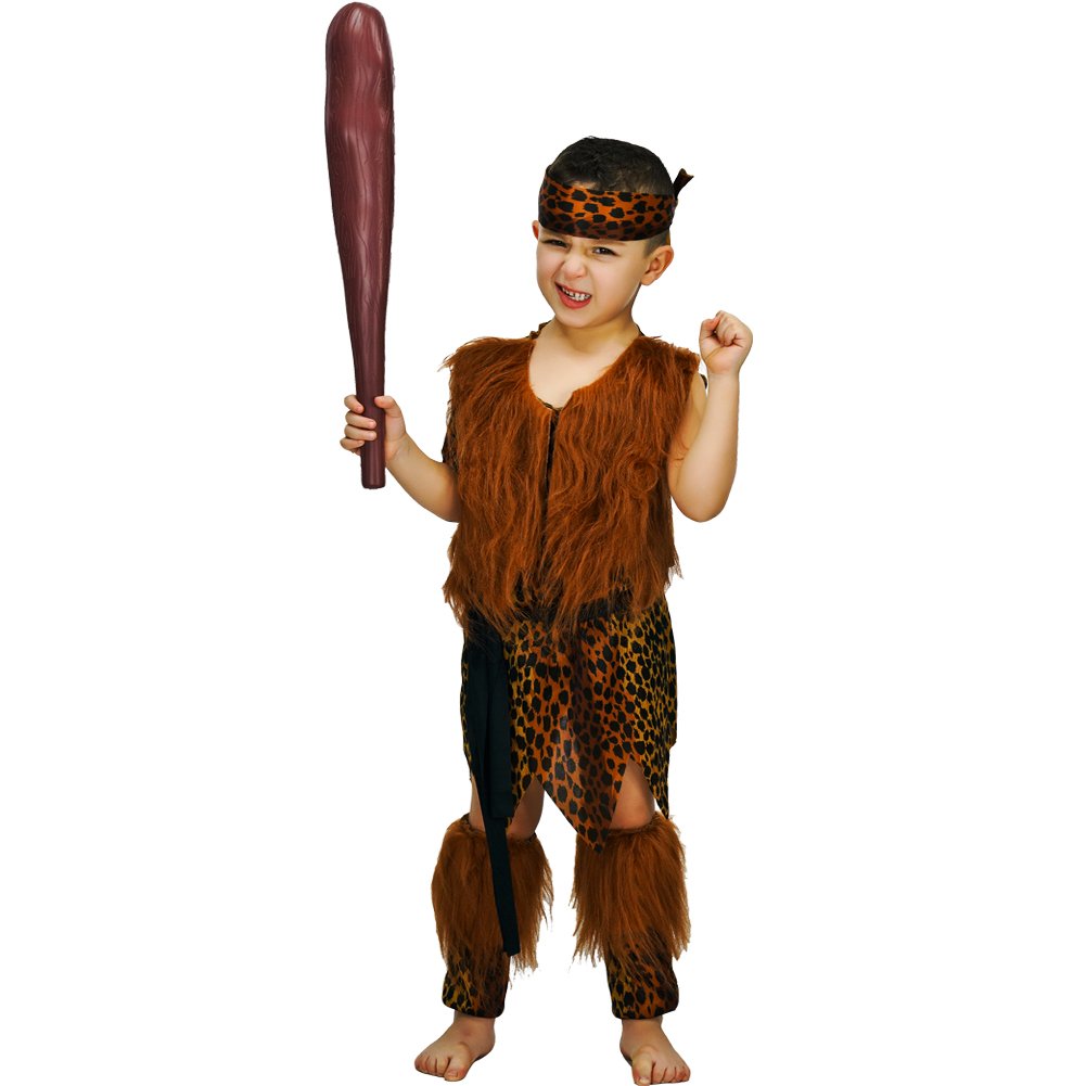 SEA HARE Child Caveman Kostümset (4-6 Jahre), 4-6 Jahre