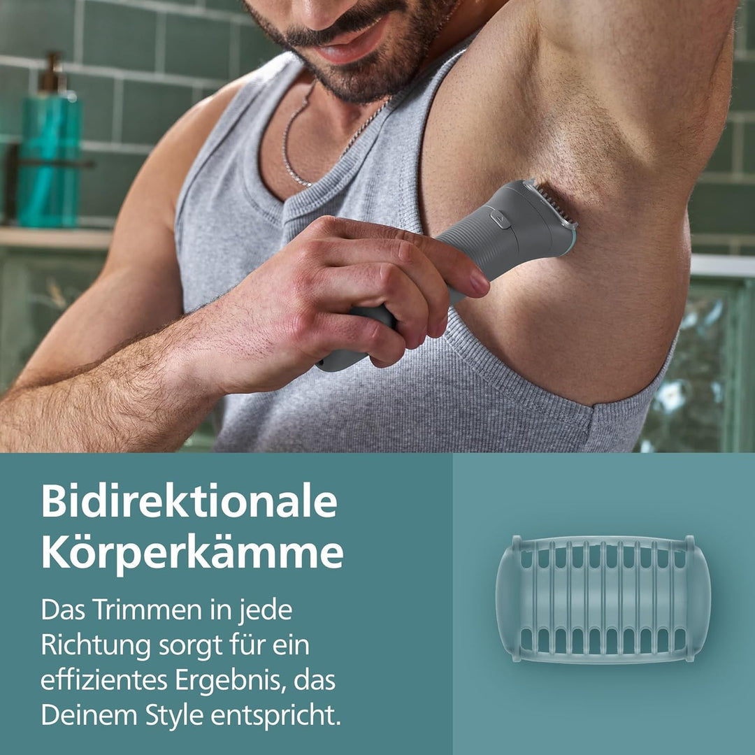 Philips Bodygroom 3000er-Serie – Herrentrimmer mit Dreifachschutz-Rasiersystem, trimmen und rasieren