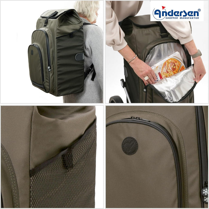 ANDERSEN Einkaufstrolley Ersatztasche - Tasche Hydro 3.0 Oliv 62 L, Oliv
