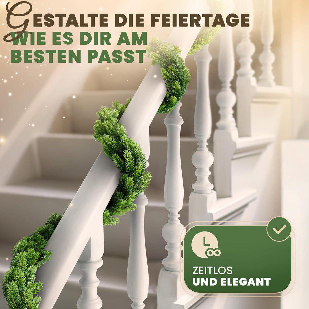 ArtiTree Weihnachtsgirlande (380 cm, ohne Beleuchtung) ohne Beleuchtung 380 cm, ohne Beleuchtung 380
