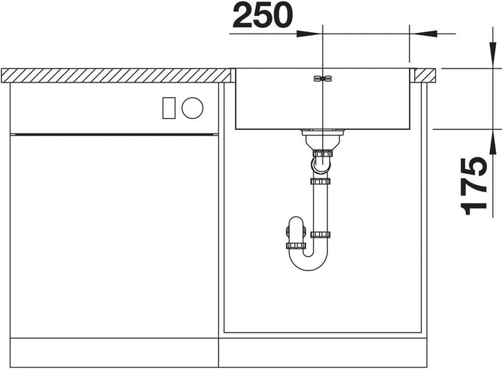 BLANCO 526354 SUPRA 500-IF/A Küchenspüle Edelstahl, Gebürsteter Stahl