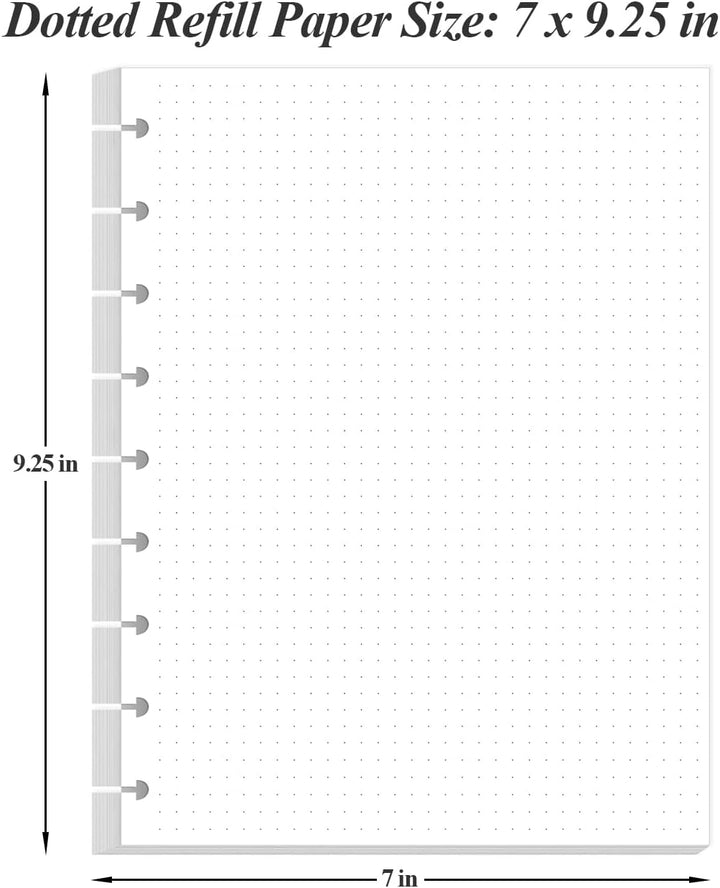 Nachfüllpapier in klassischer Grösse, mit 9 Disc-Disc, vorgestanzte Happy Planner Einlagen, 100 Blat