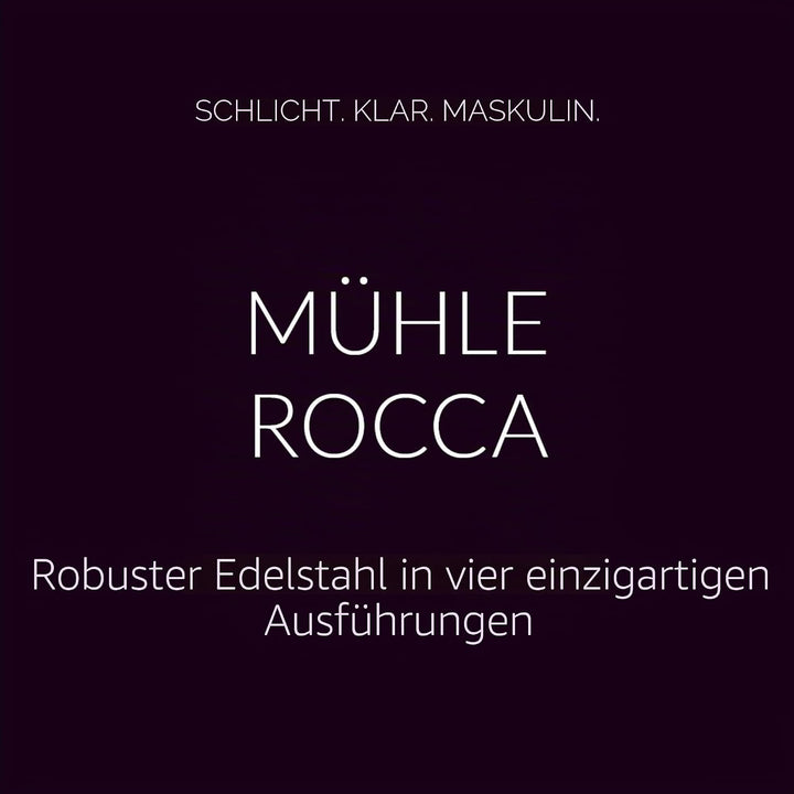 MÜHLE Rocca traditioneller Sicherheitsrasierer - Rasierhobel Jet-Black geschlossener Kamm - schwarze