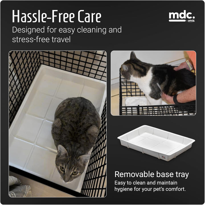 MDC Katzen-Transportkorb Schwarz, Schwarz