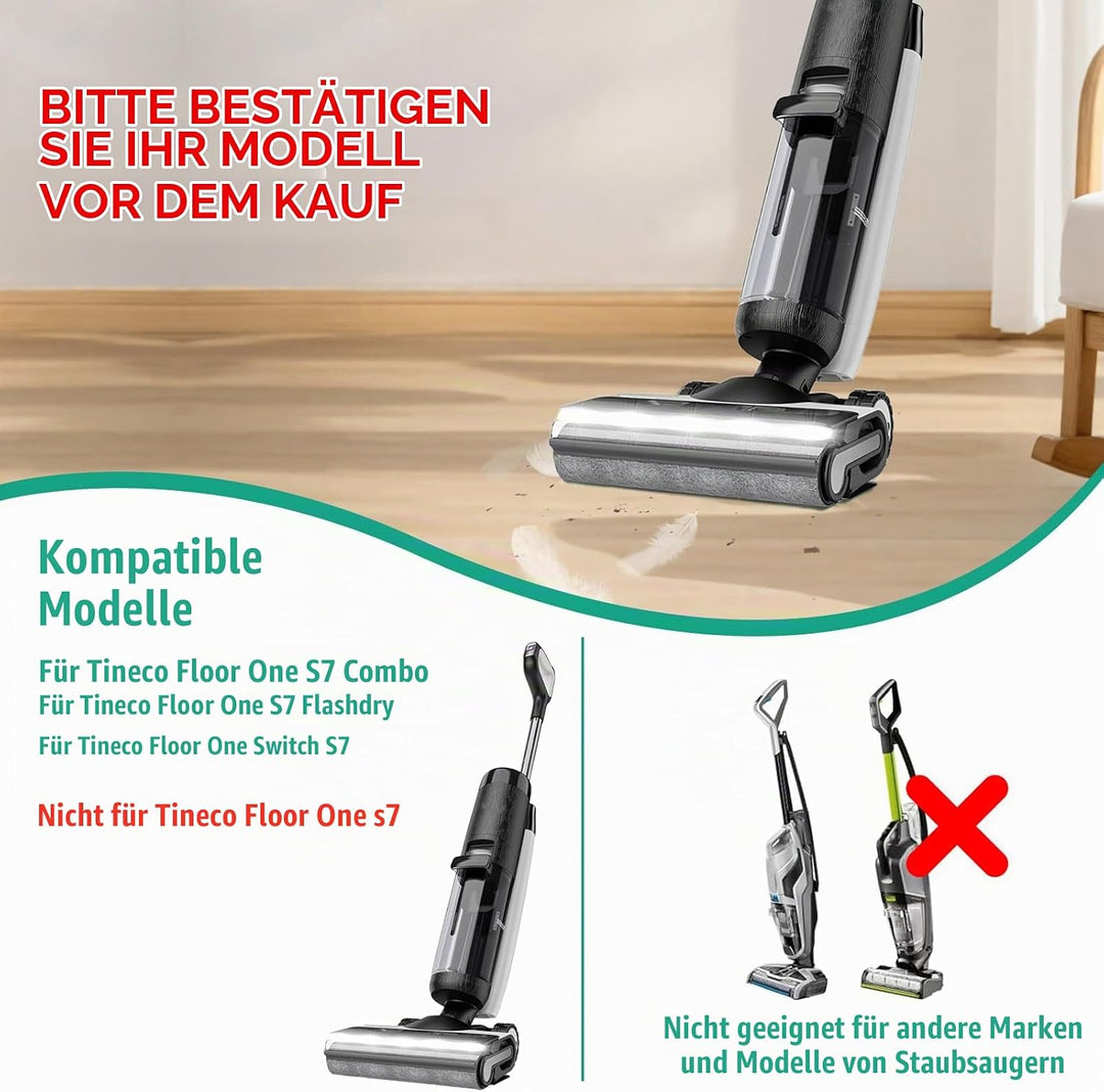 Walzenbürste Zubehör für Tineco Floor One S7 Combo / S7 Flashdry/Switch S7 Nass- und Trockensauger E