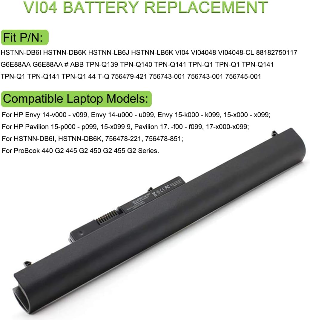 XITAIAN 2850mAh 14.8V 41Wh VI04 Ersatz Laptop Akku für HP Envy 14 15 17 Pavilion 15 17 ProBook 440 4
