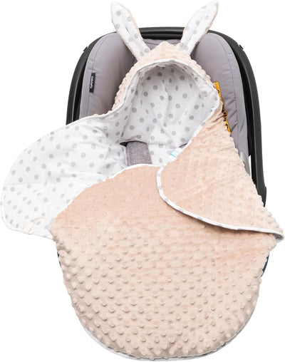 Mikos* Einschlagdecke für Babyschale Weich und Warm Baby - 100% Baumwolle mit Füllung Kinderwagen Bu