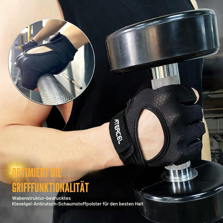 ATERCEL Fitness Handschuhe für Radfahren, Training, Fitness, Atmungsaktive Fahrradhandschuhe Herren