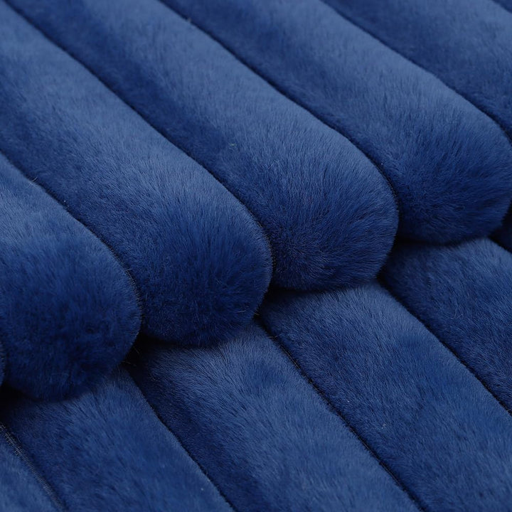 Madizz 2er Set Kunstpelz Plüsch Dekorative Kissenbezüge Flauschig Gestreifte Weich Dekorative Kissen