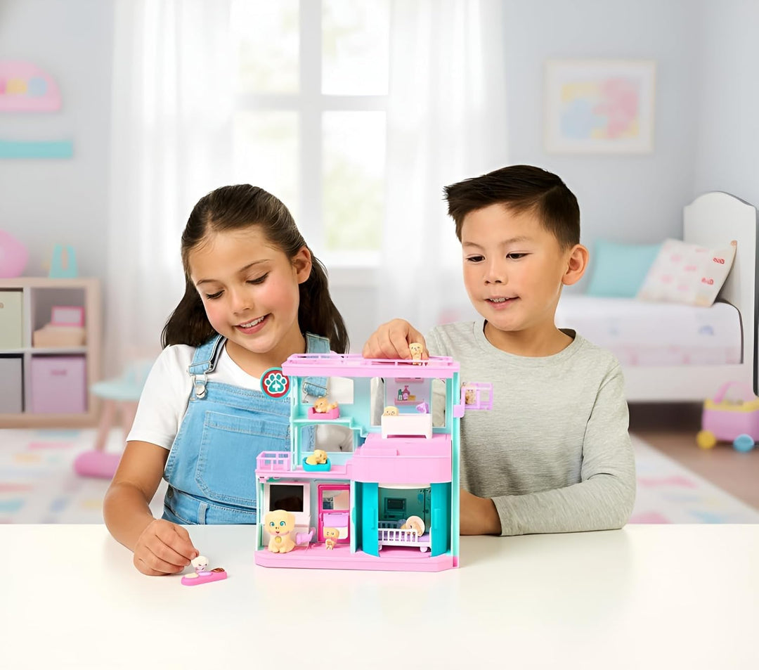 Little Live Pets Mama Surprise Families Baby-Klinik-Spielset, 3 Retriever-Welpen enthüllen, magisch,
