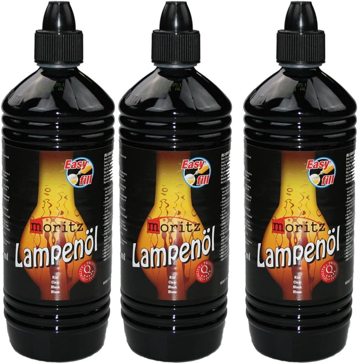 Moritz 3 Liter Lampenöl für Öllampen Bambusfackeln Gartenfackel und Wandfackeln - Wählen Sie 1/2/3/4
