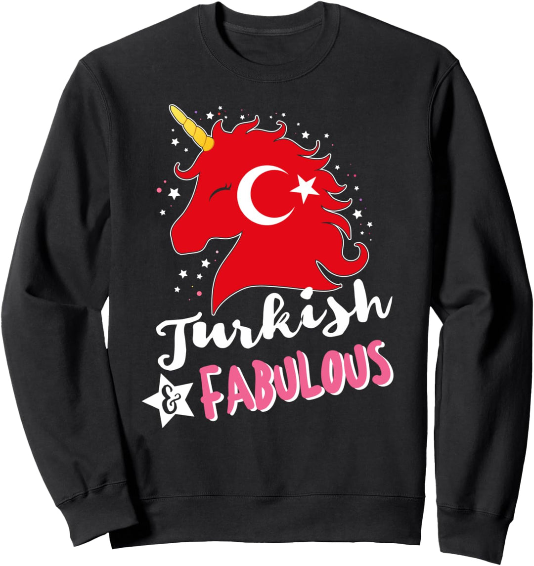 Türkisches Einhorn Türkei Flagge Sweatshirt