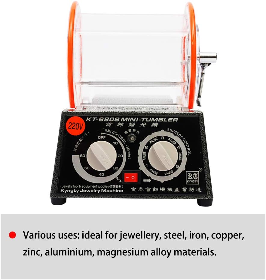 3kg Poliertrommel YUNRUX Labor-Kugelmühle Poliermaschinen Elektrische Rotary Jewelry Polisher Polier