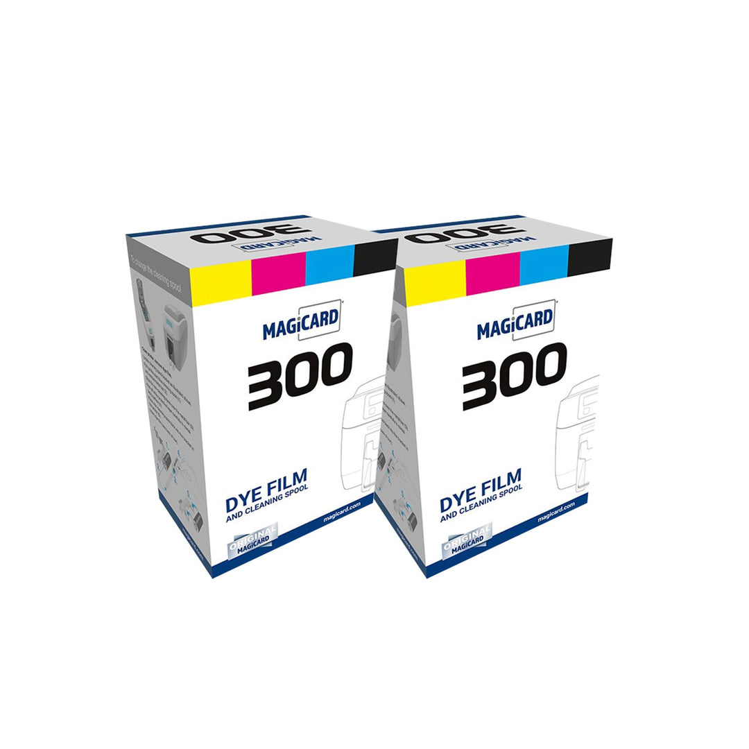 Magicard 300 Drucker MC300YMCKO Farbband – YMCKO – 300 Drucke x 2 mit Bodno Software Demokarte YMCKO