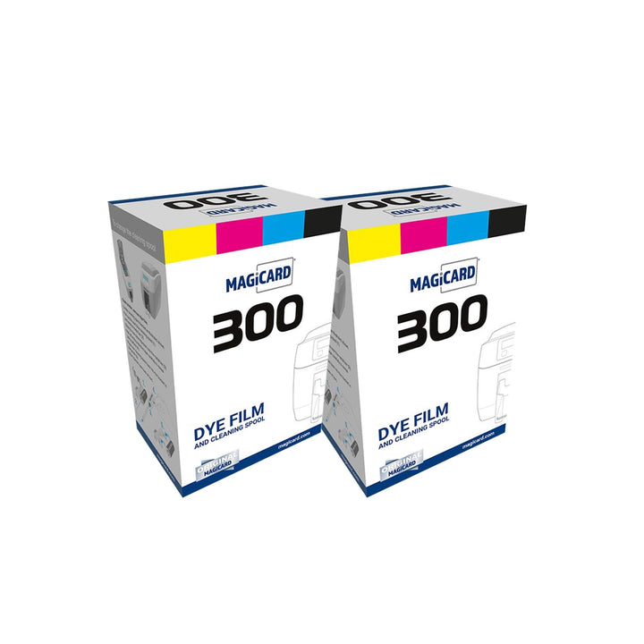 Magicard 300 Drucker MC300YMCKO Farbband – YMCKO – 300 Drucke x 2 mit Bodno Software Demokarte YMCKO