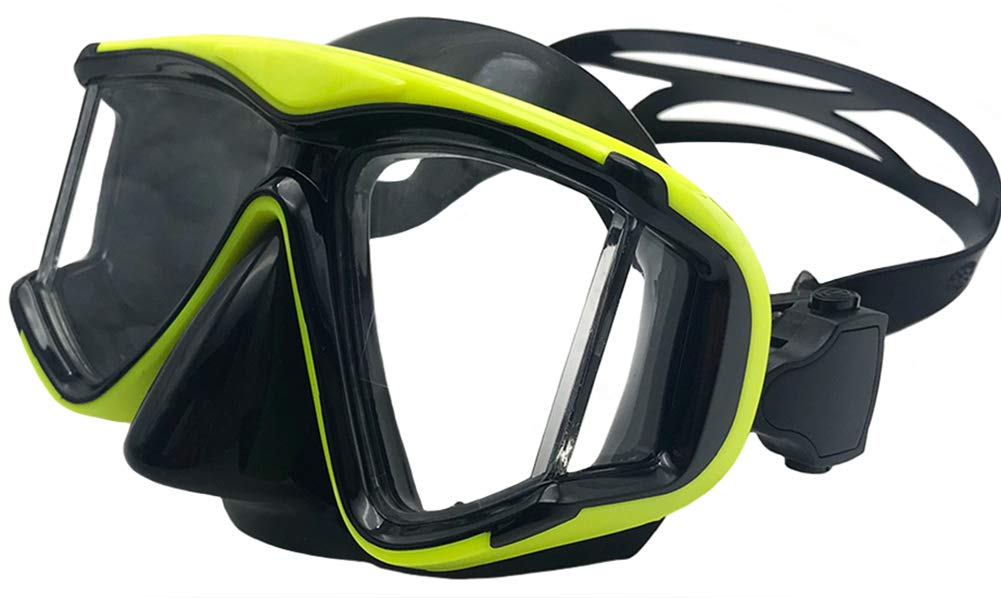 Tauchmaske mit Dioptrien Dioptrin, OWN4B Harzlinsen Schnorchelmaske Taucherbrille Korrektur, Tauchma