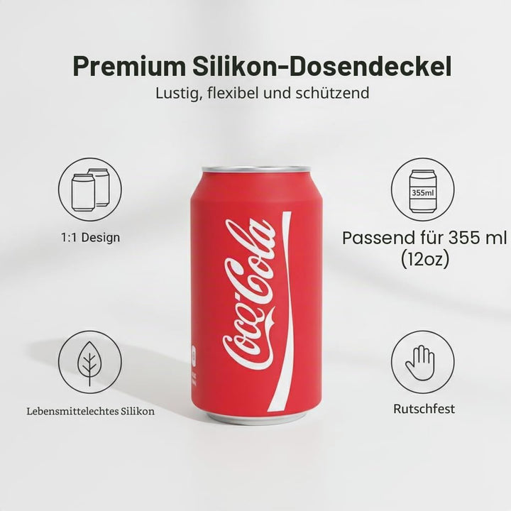 4 Stück Silikonhülle für Bier Dosen, cola dosenhülle, Wärmeisolierhülle für Bierdosen, 12 oz (355 ml