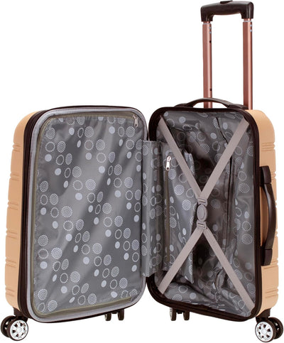 Rockland Melbourne Hardside erweiterbares Spinner-Rad-Gepäck, champagnerfarben, Carry-On 20-Inch, Me