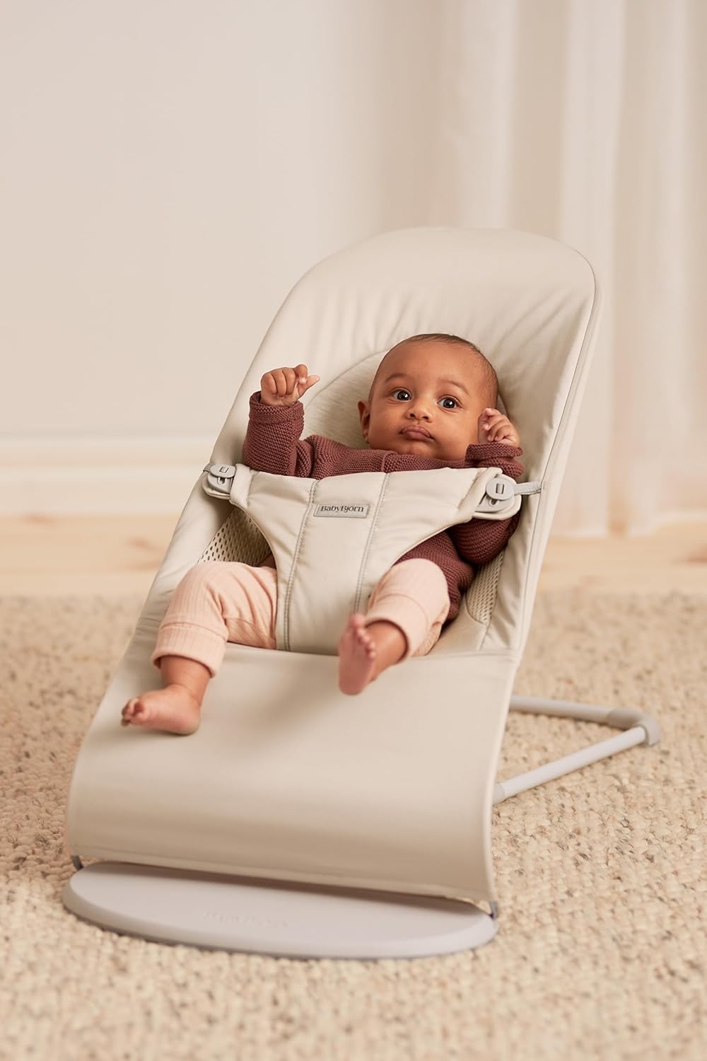 BabyBjörn Balance Soft Hängematte, Stoff/Jersey, Tri-Fabric, Hellbeige