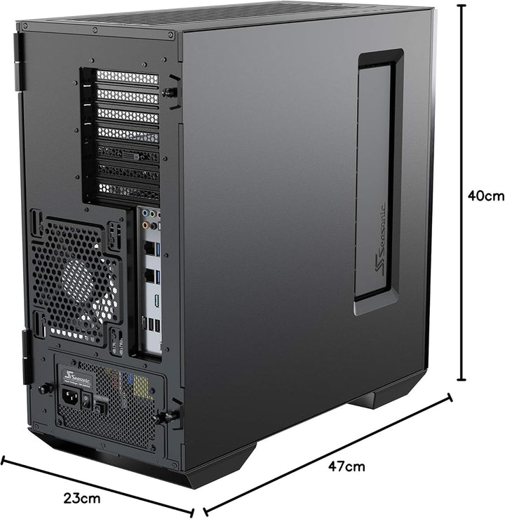 Seasonic Syncro Q704 Mid-Tower ATX PC Case + DPC-650 PSU (650 W/ATX 12 V/80 Plus Gold Certified/Full