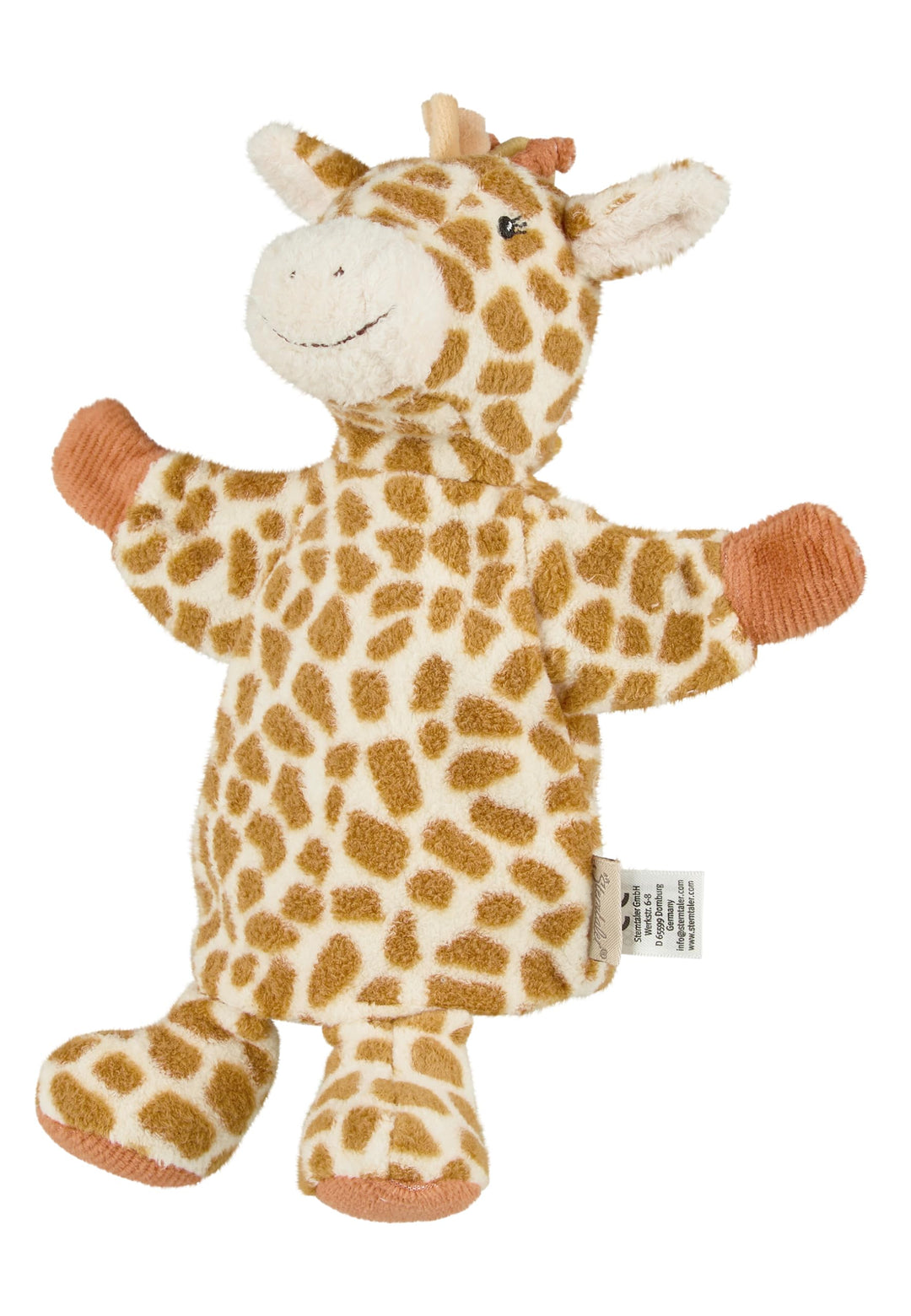 Sterntaler Kinder Handpuppe Giraffe Kaya - weiches Spielzeug zum Puppentheater, Erzählen, Kuscheln &amp;