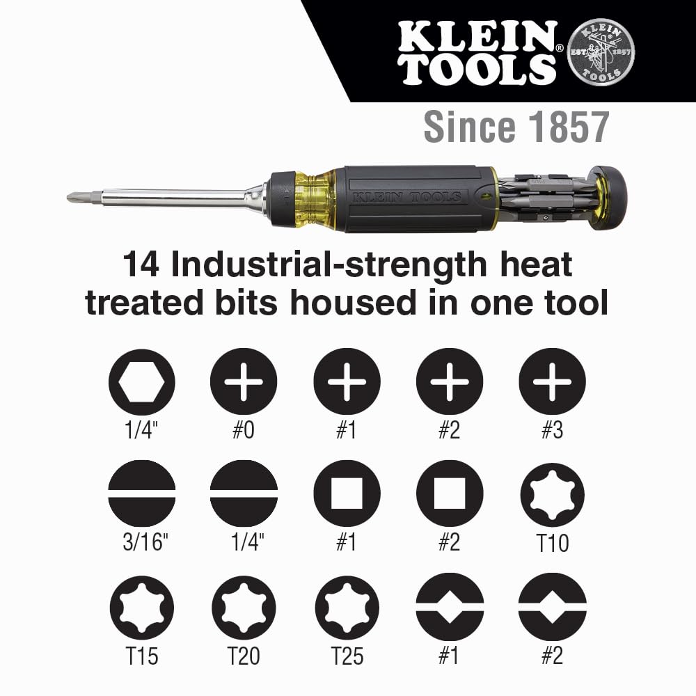 Klein Tools Multi-Bit-Schraubendreher. 15-in-1 Ratsche, 15-in-1 Ratsche