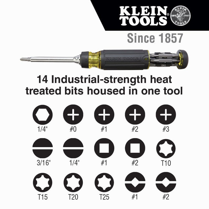 Klein Tools Multi-Bit-Schraubendreher. 15-in-1 Ratsche, 15-in-1 Ratsche