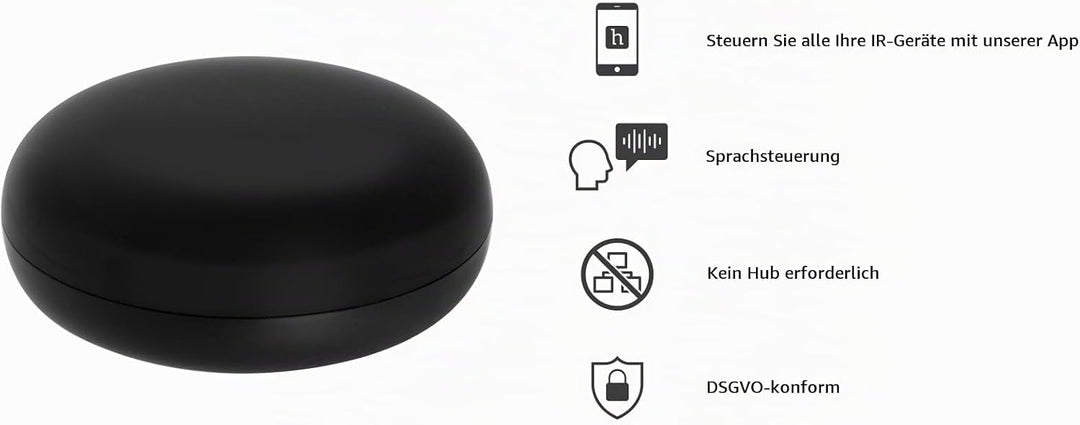 Hombli Smart IR Universal Fernbedienung für Smart Home | WLAN mit 360° Infrarotempfang &amp; Zeitschaltu