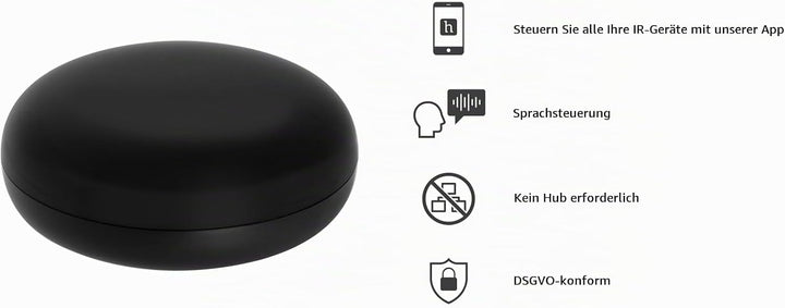 Hombli Smart IR Universal Fernbedienung für Smart Home | WLAN mit 360° Infrarotempfang &amp; Zeitschaltu
