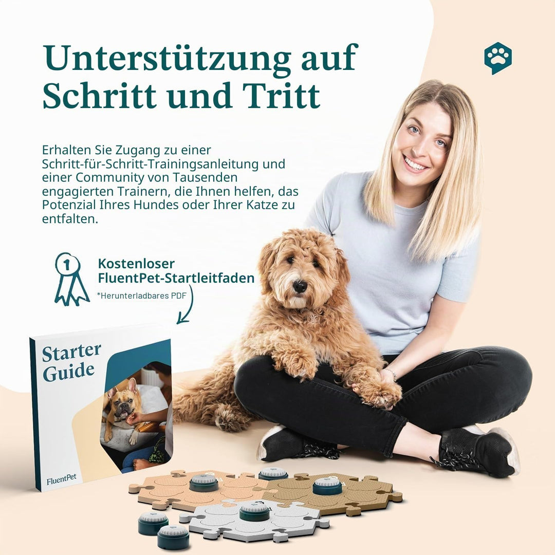 FluentPet Classic Vokabel-Set mit klarerem, nach Oben gerichtetem Ton – 12 bespielbare Tasten mit vo