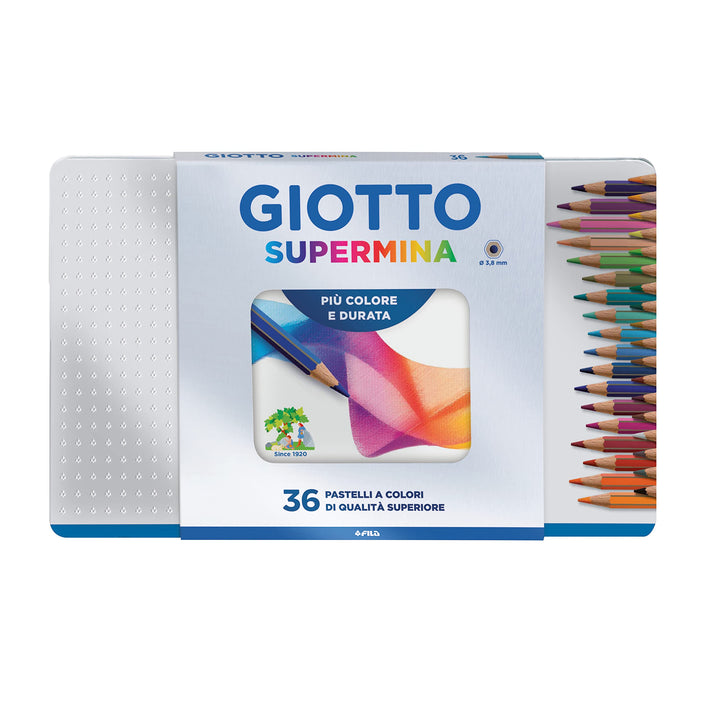 Giotto supermina Stanzen (S) graphit Bleistift – Graphit Bleistifte Metallgehäuse, 36 Einheiten, Met