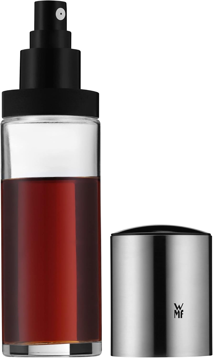 WMF Basic Essig- Olsprüher 125ml, Essig-Sprühflasche, Öl-Sprühflasche mit Glasbehälter, Cromargan Ed