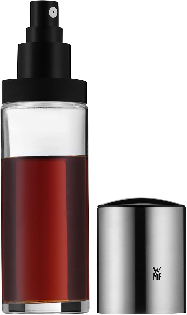 WMF Basic Essig- Olsprüher 125ml, Essig-Sprühflasche, Öl-Sprühflasche mit Glasbehälter, Cromargan Ed