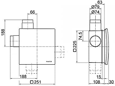Maico Ventilator ER 60 H Ventilator für innenliegende Bäder und Küchen 4012799841043