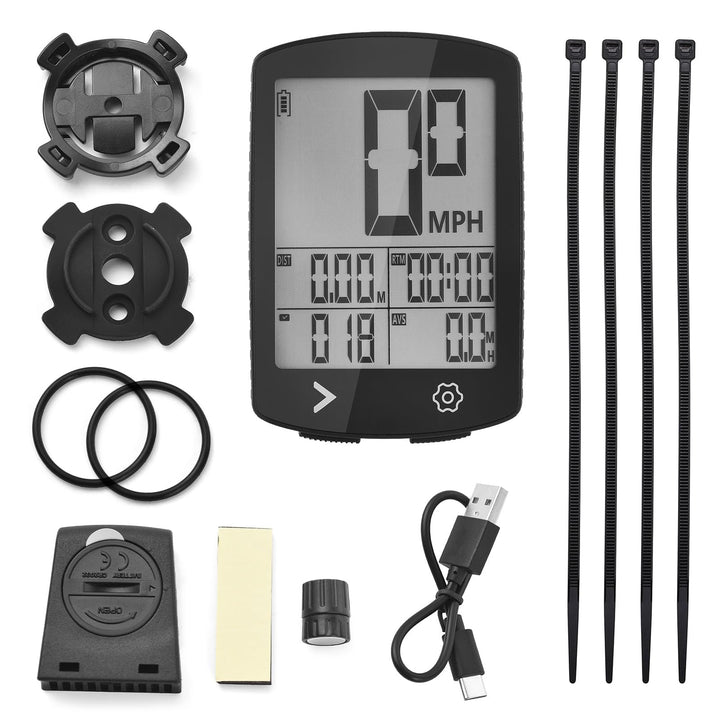 Fahrradcomputer Kabellos, Multifunktional Fahrradtacho Kilometerzähler mit 3,0 Zoll HD LCD Bildschir