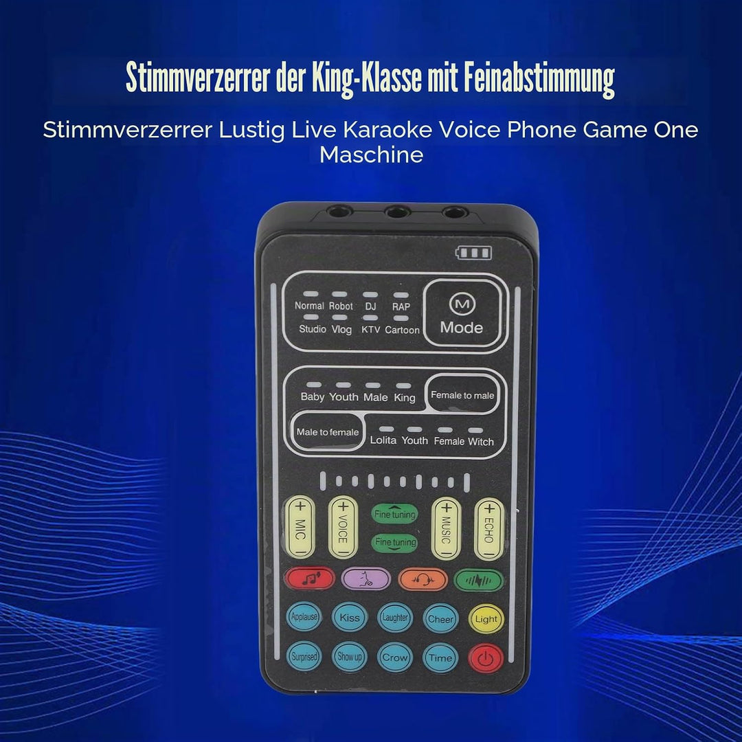 Annadue Voice Changer, I9 Voice Changer Set Tragbarer -Soundkarten-Live-Streaming-Mixer mit Mikrofon
