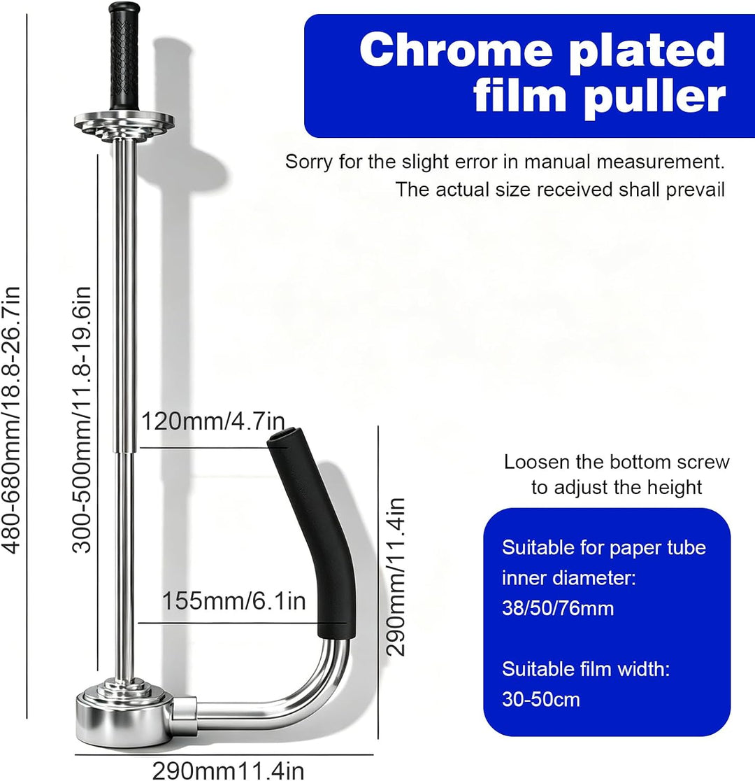 Stretchfolienspender, Manueller Abroller Stretchfolie für Rollen, Handabroller für Stretchfolie, Höh