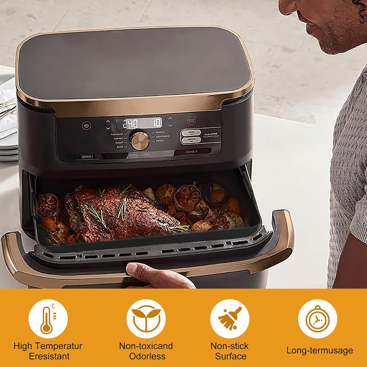 Heissluftfritteuse Zubehör für Cosori Dual Blaze TwinFry XXL 10L, Ninja Af500EU 5.2L, 10.4L, Silikon