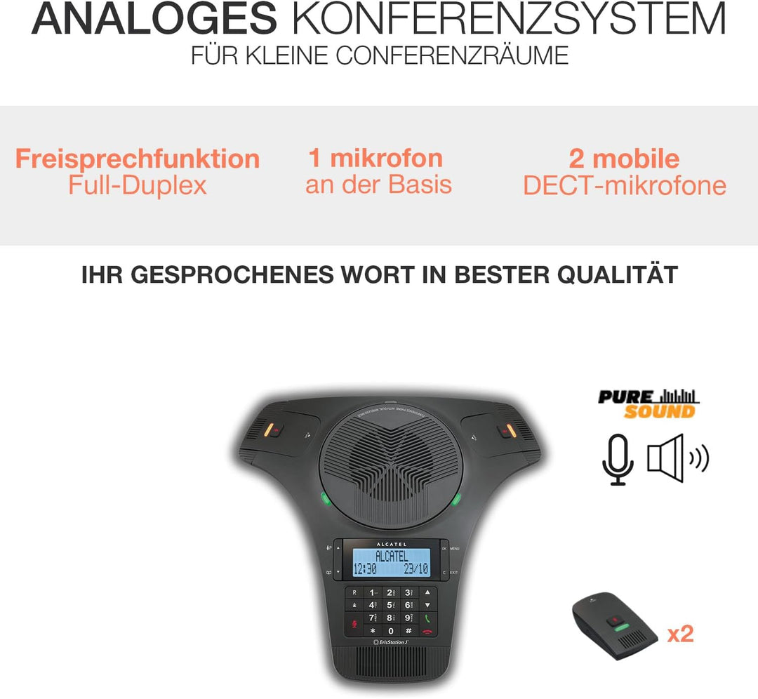 Alcatel Conference 1500 Konferenztelefon DECT inkl. Mobilteil Schwarz, ATL1412741