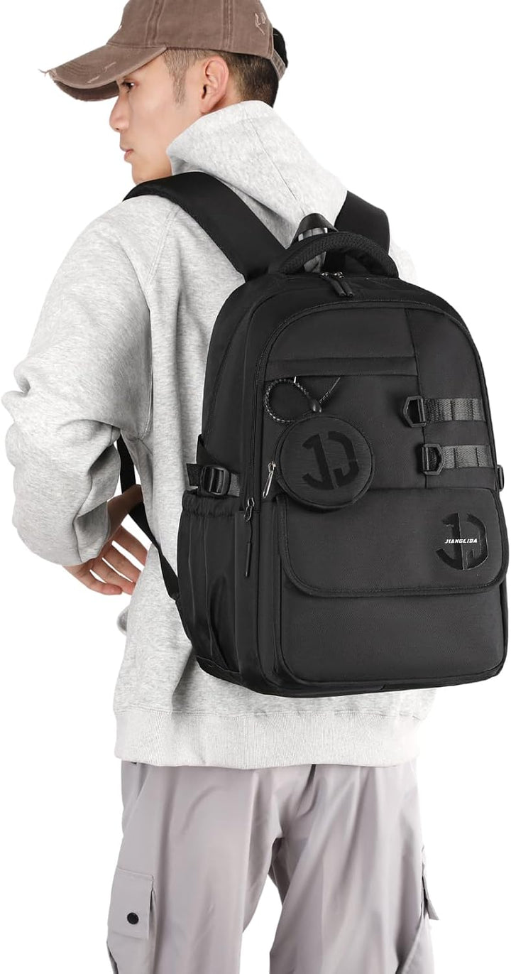 JANSBEN Wasserdichter Schulrucksack für Teenager Jungen und Mädchen, Mehrfachfach Design für Schule