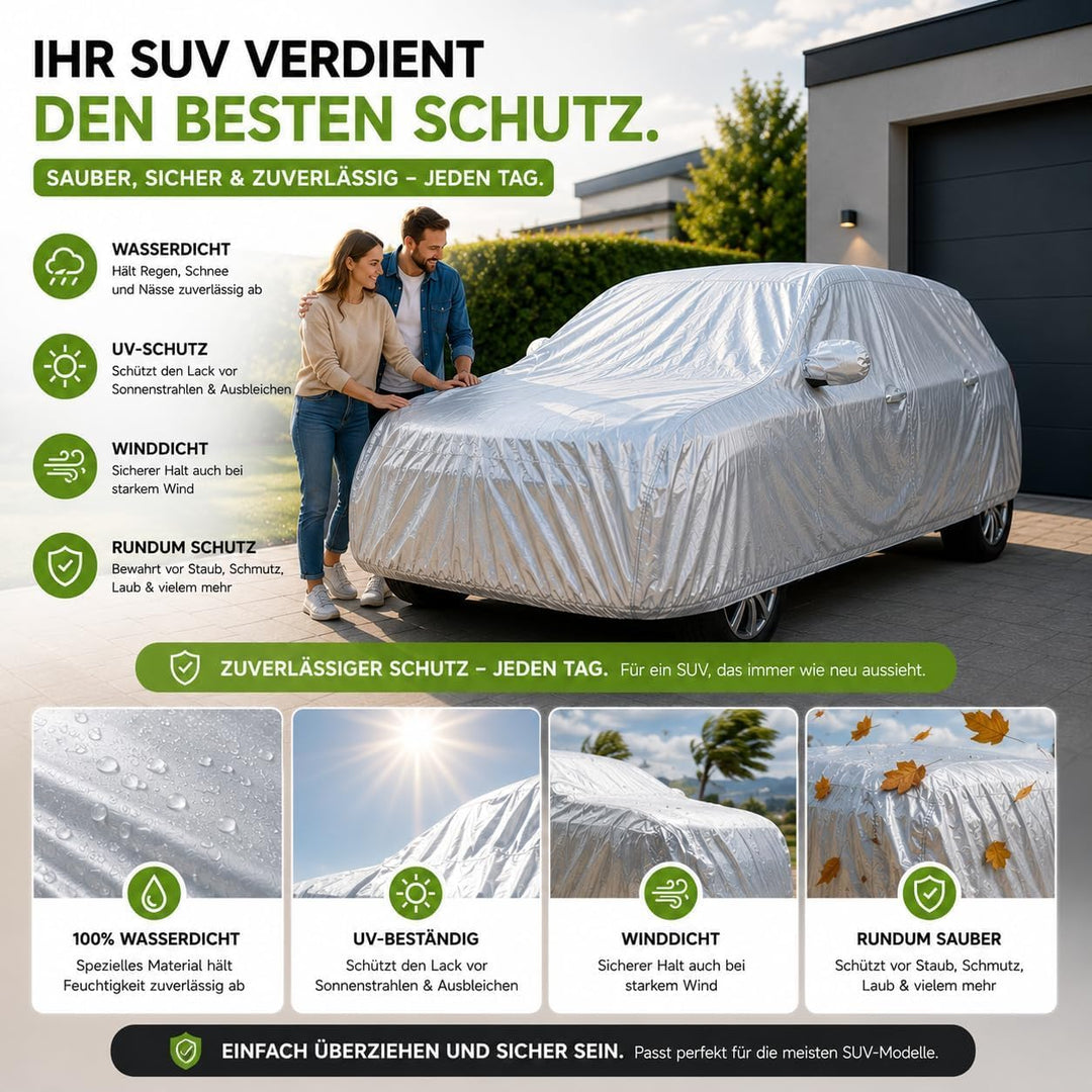 Autogadget® XXL SUV Auto Abdeckplane - Autoabdeckung &amp; universale Autoschutzhülle - Abdeckung - Car