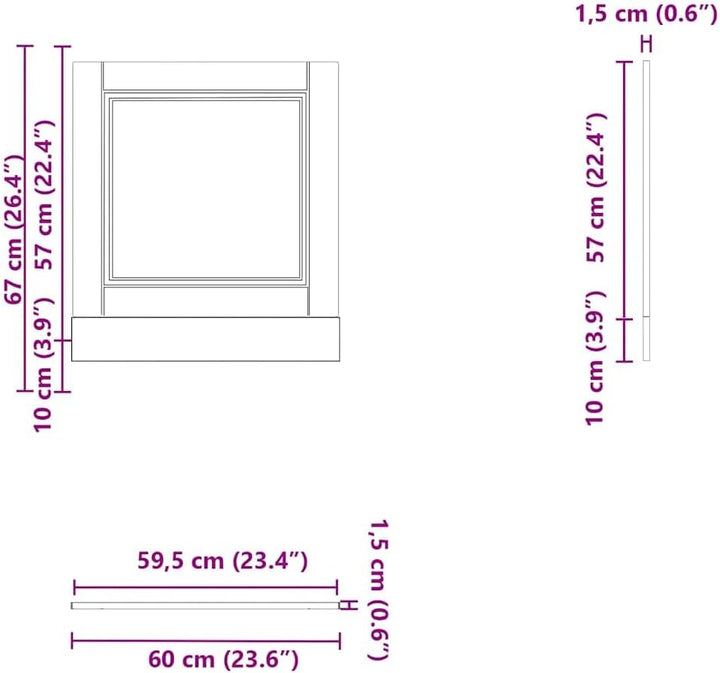vidaXL Geschirrspülerblende Porto Betongrau 60x1,5x67 cm Holzwerkstoff, Geschirrspüler Frontblende,