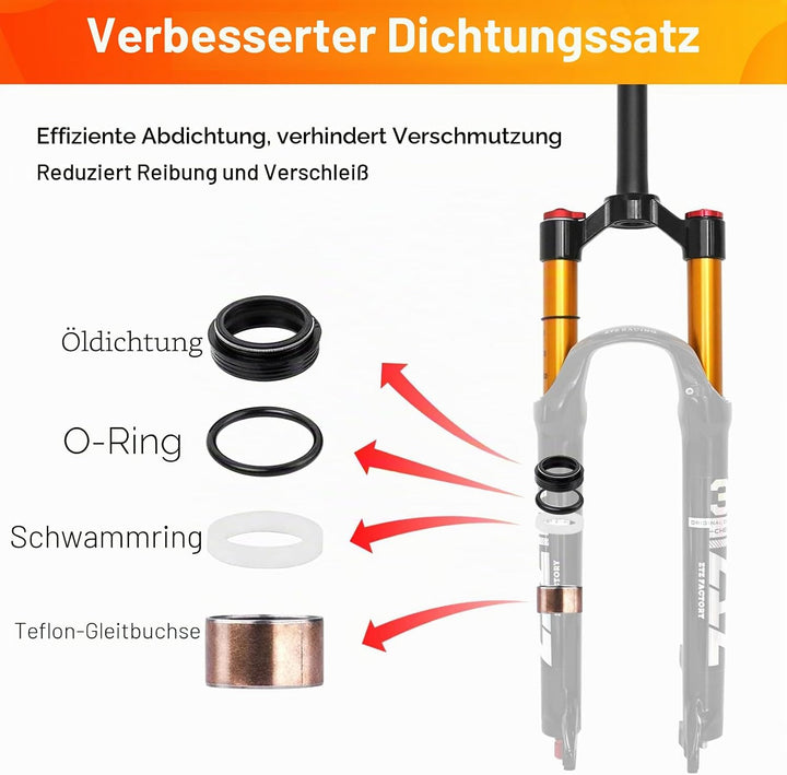 ZTZ Magnesiumlegierung Mountain Front Gabel Luftdruck Stossdämpfer Gabel Fahrrad Zubehör Lockout 29,