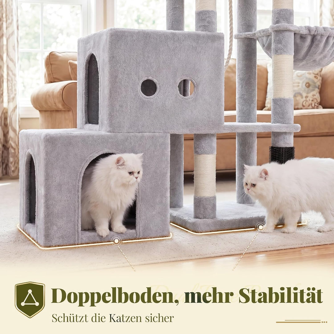 Hey-brother Kratzbaum für Kätzchen, stufenförmigem Klettergang, MPJ061W | 130 cm stabil Katzenbaum m