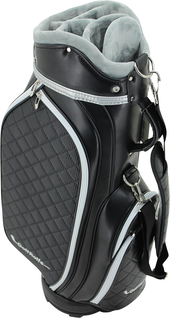 GolfRolfe 14286 Golfbag schwarz - Design Golftasche Caddybag Sporttasche Cartbag