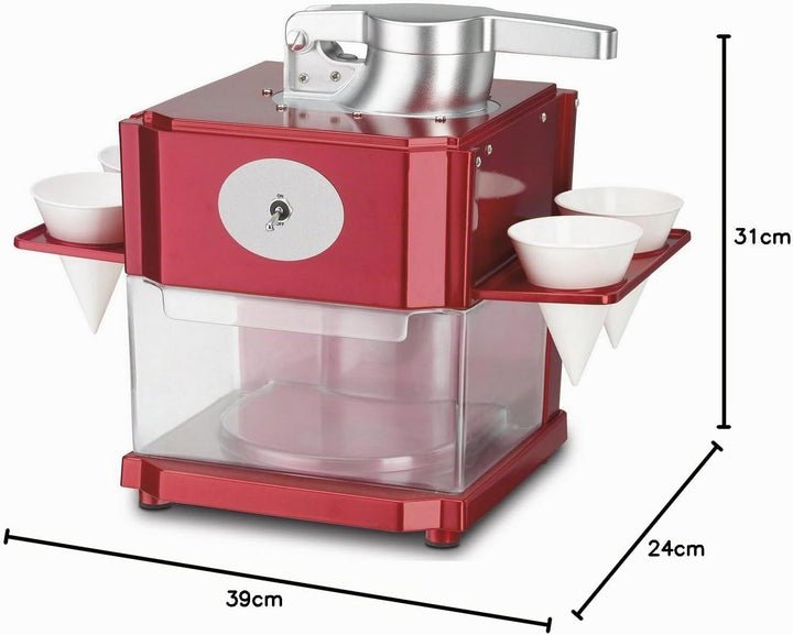 CF HomeEdition Snowcone/Slushie Maker, Eiscrusher, Geraspeltes EIS mit 4 Eisbechern und
